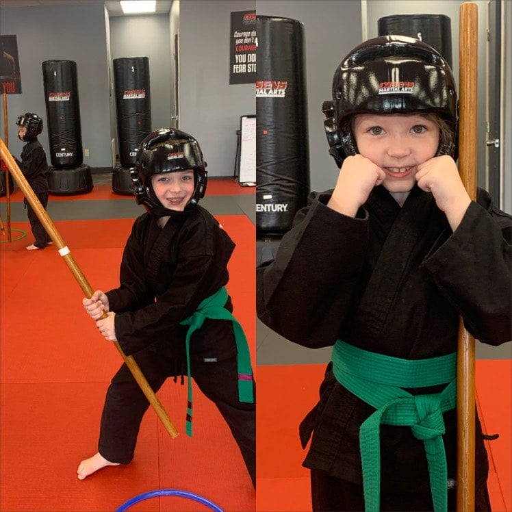 Fenton child learning homework responsibility through martial arts