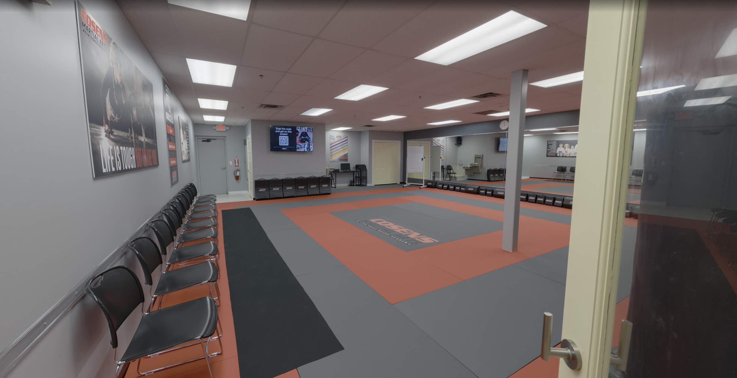 Clean interior and training floor at Cosens Martial Arts Fenton