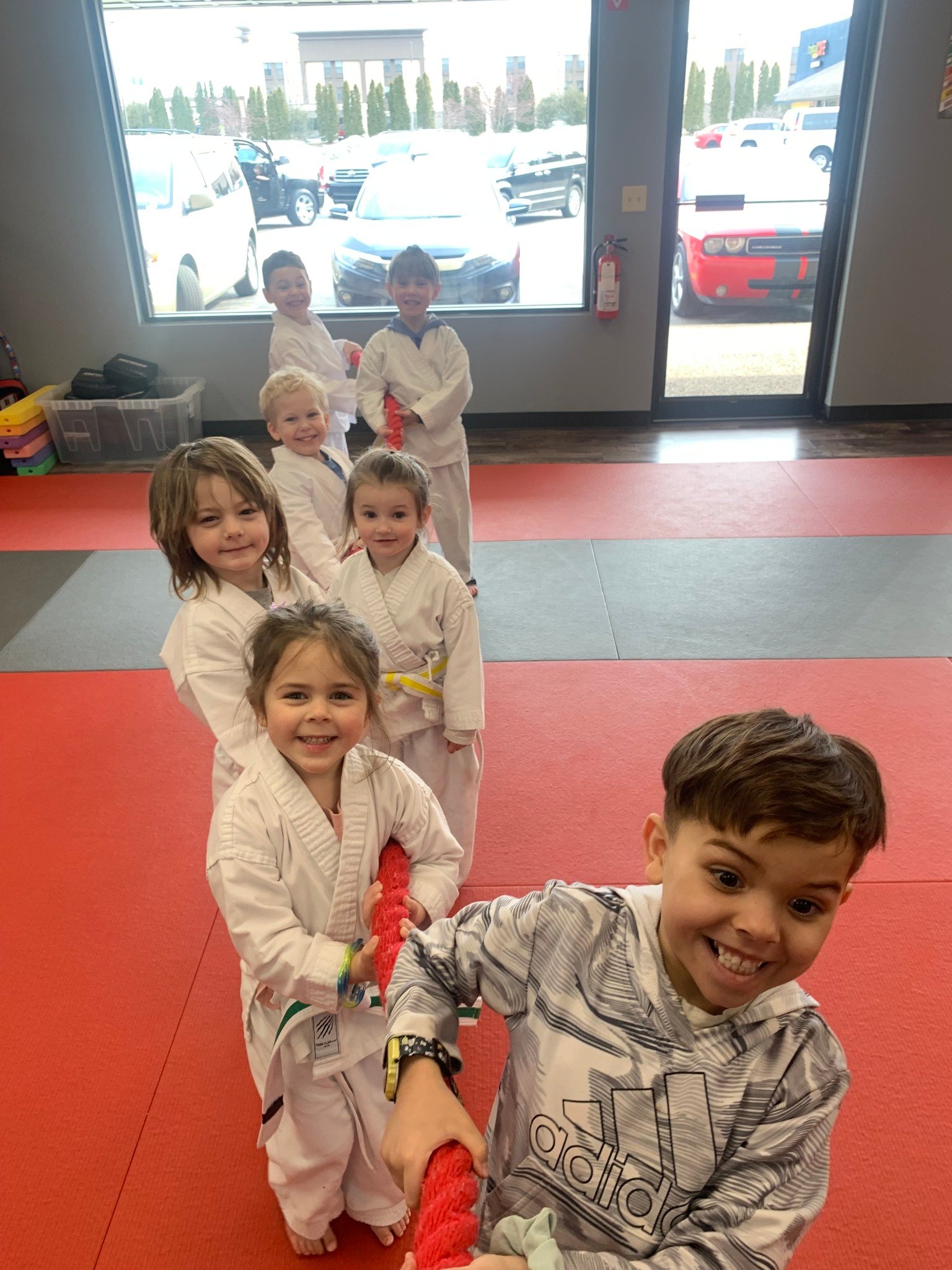 Tiny Ninjas students having fun together during class
